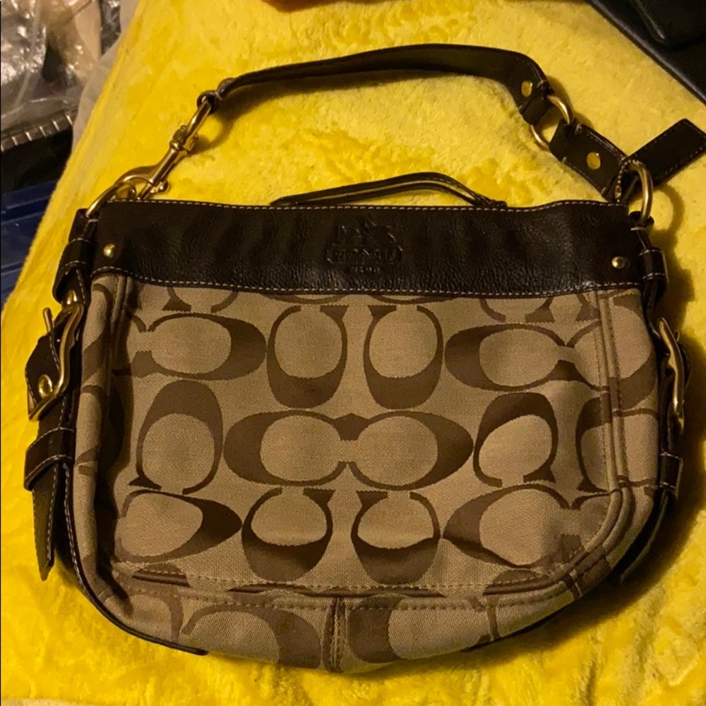 Brown coach bag